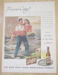 Click to view larger image of 1945 Schlitz Beer with Man Carrying Woman with Bottles (Image2)