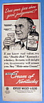 Click here to enlarge image and see more about item 13545: 1949 Cream Of Kentucky w/Man's Face By Norman Rockwell