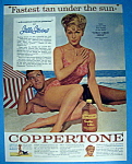 Click to view larger image of 1962 Coppertone Suntan Lotion with Stella Stevens (Image1)
