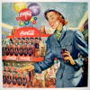 Click to view larger image of 1949 Coca Cola (Coke) with Woman Grabbing a Six Pack (Image2)