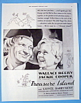 Vintage Ad: 1934 Treasure Island w/ Jackie Cooper