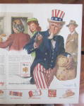 Click to view larger image of 1945 Swift & Company with Uncle Sam Looking At Watch (Image4)