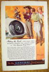 Click to view larger image of 1934 General Tire with Cowboy Man Riding On Horse (Image1)