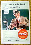 1940 Coca Cola (Coke) with Man Looking at Pocket Watch