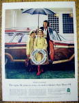 1961 Quaker State Motor Oil with Woman & 2 Children