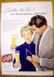 1956 Schlitz Beer with Man & Woman Holding Wish Bone