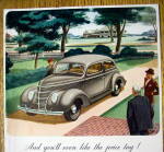 Click to view larger image of 1938 Ford V-8 with Woman Looking at Car (Image2)