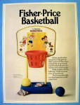 1973 Fisher Price Basketball Toy with 2 Basketballs