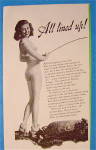 Click to view larger image of 1946 Rain Beau Fishing Lines With Lovely Woman (Image2)