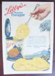 Click to view larger image of 1921 Libby's Hawaiian Pineapple with Can Of Pineapple  (Image1)