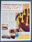 Click to view larger image of 1933 Baker's Chocolate with Chocolate Birthday Cake (Image3)