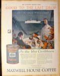 Click to view larger image of 1924 Maxwell House Coffee w/ Couple Dining on Caribbean (Image2)