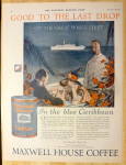 Click to view larger image of 1924 Maxwell House Coffee w/ Couple Dining on Caribbean (Image3)