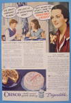 Click to view larger image of 1937 Crisco Shortening with Children Having Cake (Image1)