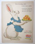 1954 Jell-O Lemon Gelatin Dessert with Mother Rabbit 