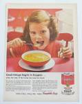 1960 Campbell's Chicken With Rice w/Little Girl & Bowl 