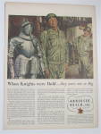 Click to view larger image of 1945 Anheuser Busch with Military Man & Knight In Armor (Image2)