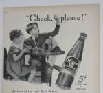 Click to view larger image of 1937 Hires Root Beer with Boy & Girl Drinking Root Beer (Image2)