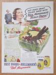 1938 Hellman's Mayonnaise with Fruitheart Salad