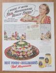1938 Hellman's Mayonnaise with Frozen Fruit Salad