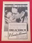 Click to view larger image of 1933 I Loved A Woman with Edward G Robinson  (Image2)