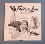 Click to view larger image of 1951 Fruit Of The Loom Nylons with Woman Writing  (Image1)