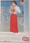 Click to view larger image of 1951 Pacific Mills with Lovely Woman Wearing Red Skirt  (Image4)