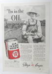 1937 Texaco Motor Oil with Man Sitting With A Pipe