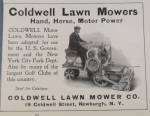 Click to view larger image of 1908 Coldwell Lawn Mowers with Man On Mower  (Image3)