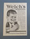 1916 Welch's Grape Juice with Boy Drinking Juice 
