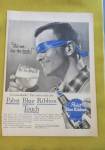1956 Pabst Blue Ribbon Beer With A Man Blindfolded