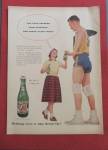 Click to view larger image of 1957 Seven Up (7 Up) Soda with Girl & Basketball Player (Image1)