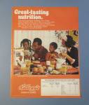 1973 Kellogg's Corn Flakes with Family Having Breakfast