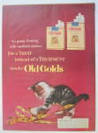 Click here to enlarge image and see more about item 32: 1950's Old Gold Cigarettes w/Kitten & Measuring Tape 