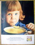 Click to view larger image of 1966 Lipton Chicken Noodle Soup Mix w/Girl Eating Soup (Image1)