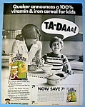Vintage Ad: 1970 Quaker King Vitaman Cereal