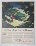 Click to view larger image of 1940 Lincoln Zephyr V-12 with Santa Looking At Car (Image1)