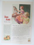 1930 Bon Ami Powder & Cake w/ Woman Cleaning Mirror