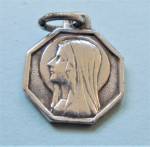 Small Vintage Virgin Mary & Lourdes Holy Medal
