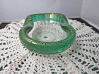 Murano Art Glass Archimede Segusto Art Glass Bowl Green Gold Cl