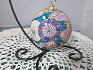 Vintage Cloisonn Ball Ornament Nautical Seascape Shellfish Star (Image1)