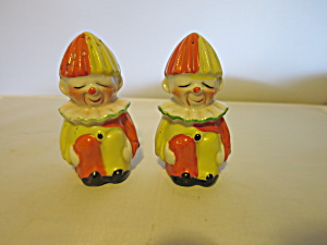 Vintage Clown Salt And Pepper Shakers Made In Japan