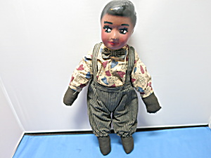 Vintage African American Composition Doll Cloth Body