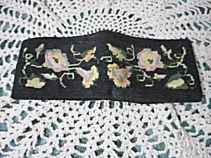 Vintage Needlepoint Billfold And Coin Purse Floral