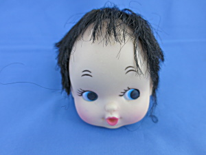 Vintage Black Hair Wig Doll Head Crafting Taiwan