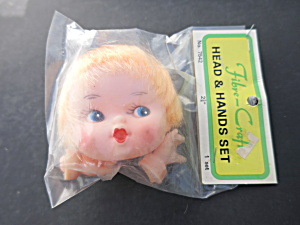 Vintage Fibre Craft Head And Hands Doll Set