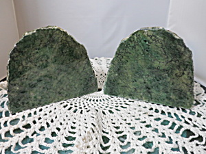 Vintage Green Marble Agate Stone Bookends (Image1)
