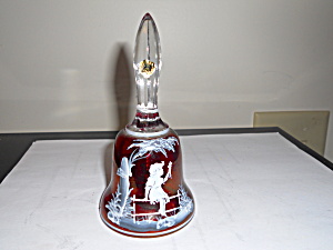 Westmoreland Ruby Glass Bell Mary Gregory