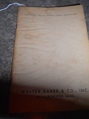 Walter Baker & Co. Cookbook,1931 (Image1)
