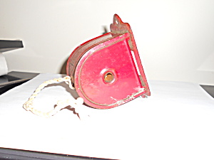Red Tin Clothesline With Crank And Cord